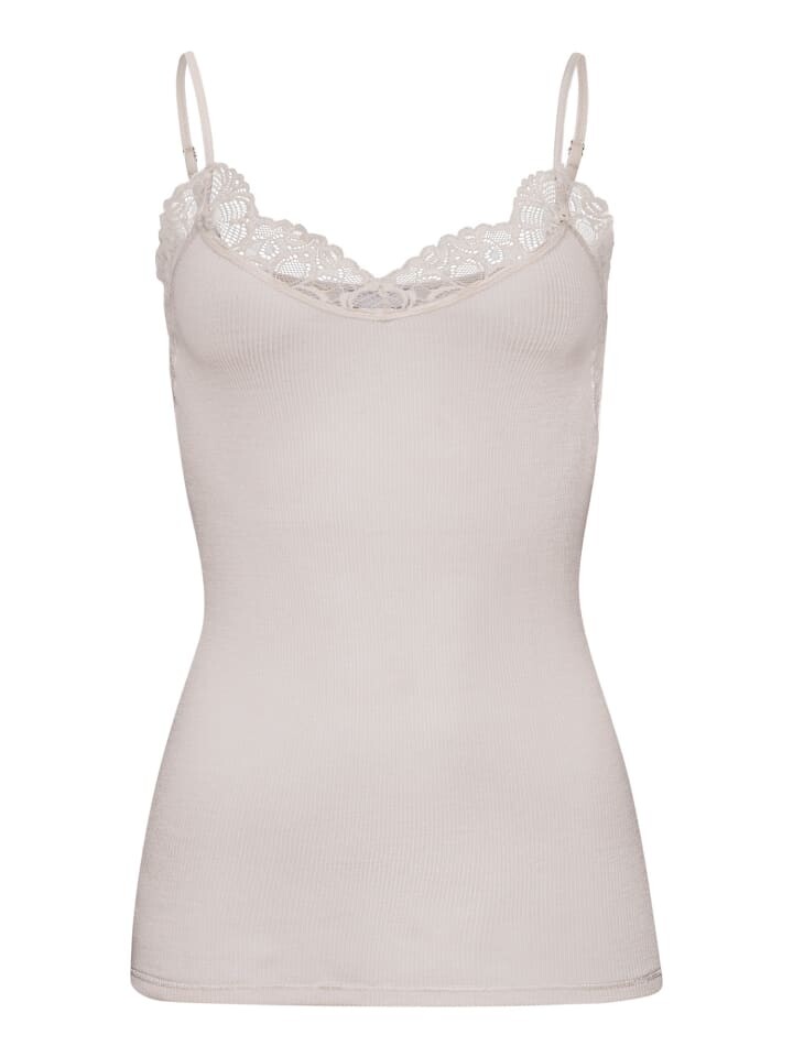 

Топ Hanro Spaghetti Woolen Lace, цвет pumice