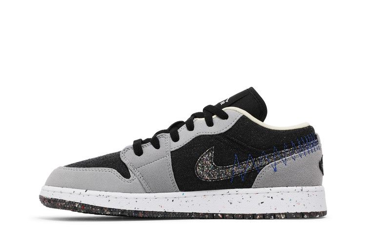 Кроссовки Air Jordan Air Jordan 1 Low SE GS 'Crater', серый — фото 4