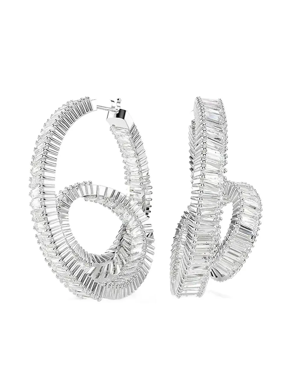 

Серьги-кольца Matrix Swarovski, серебяный