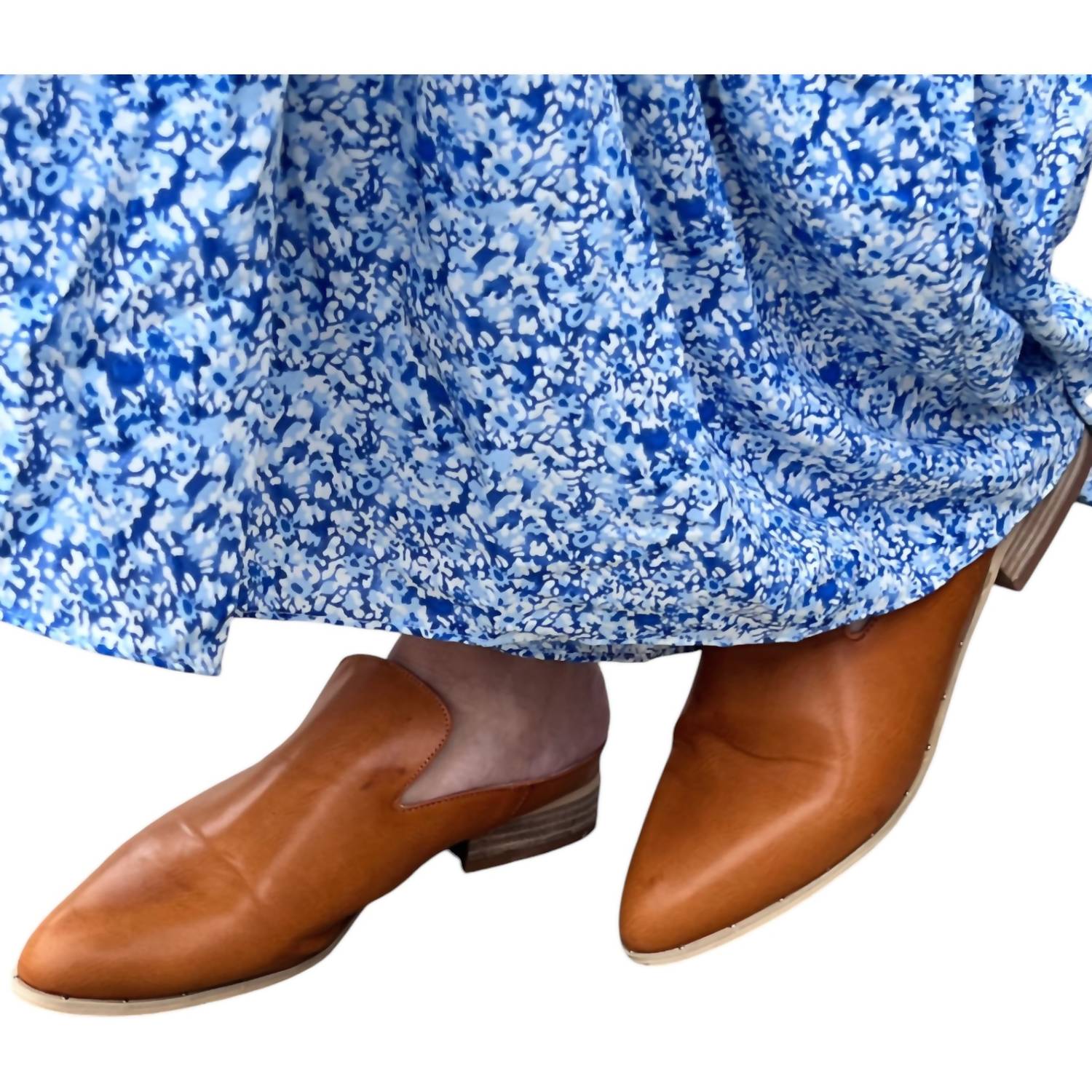 Женские кожаные мюли цвета загара KB SHOES, цвет tan — фото 2