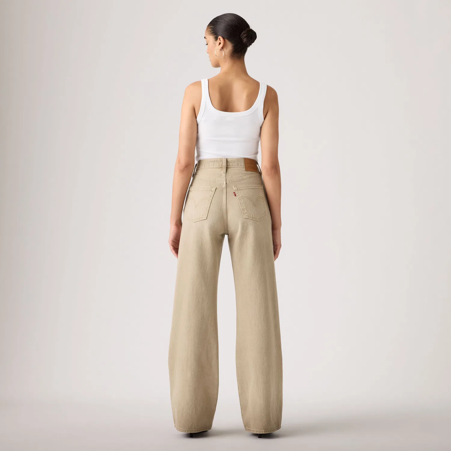 Женские джинсы с широкими штанинами и ребристой текстурой Levi's, Brown — фото 3
