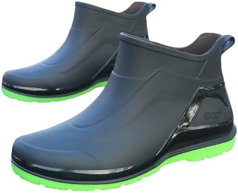 

Мужские водонепроницаемые резиновые сапоги Hhhchpm, ботинки до щиколотки для улицы и сада, обувь для кухни и улицы, дождевые сапоги, зеленый