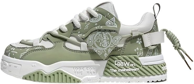 

Мужские модные стильные кроссовки, удобные в носке - превосходное сцепление, вентиляция для комфорта - надежные кроссовки на шнуровке для повседневного образа и уличного стиля Dikermoon, зеленый