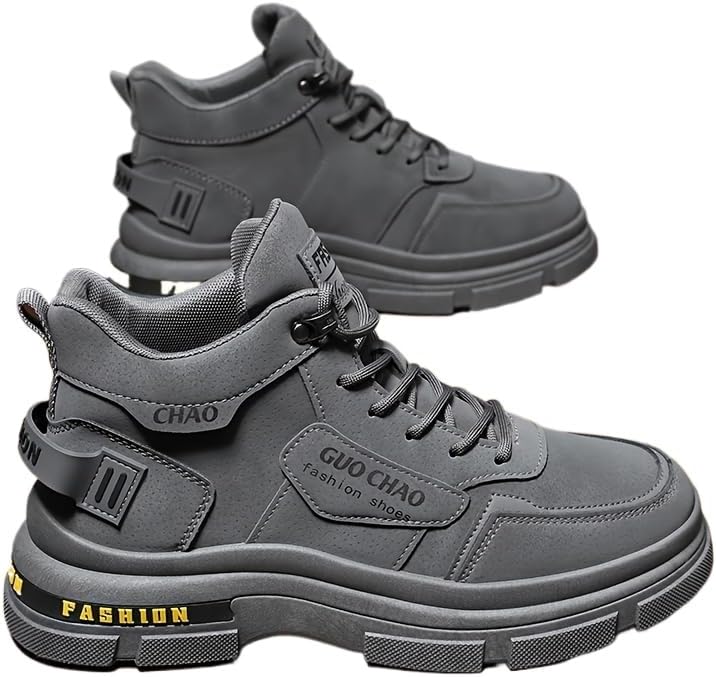 

Мужские высокие ботинки, дышащие, водонепроницаемые и легкие, для походов и повседневной носки Hhhchpm, серый