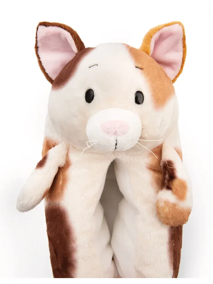 Тапочки «Кошка Calico» NICI светло-коричневый/кремовый — фото 4