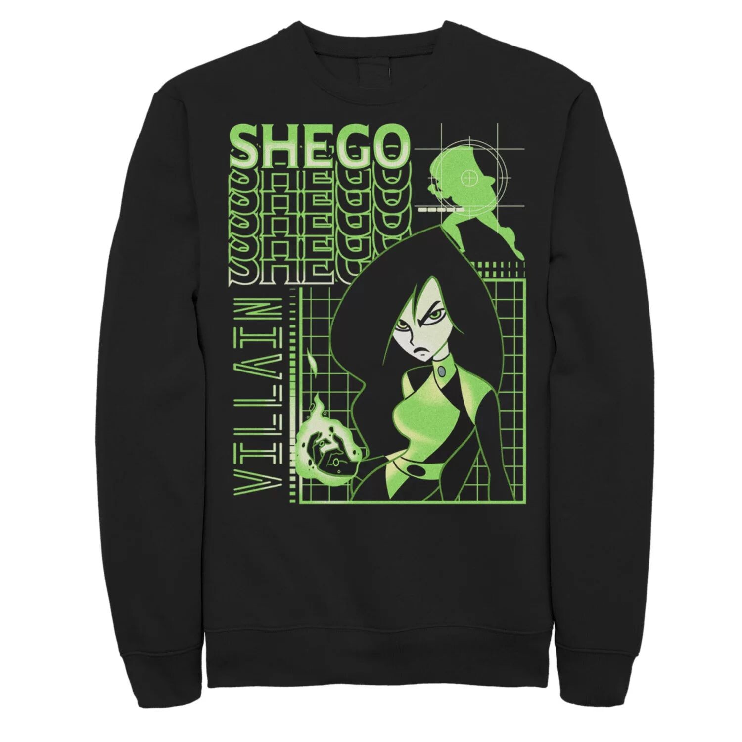 

Мужской свитшот Dinsy's Kim Could Villain Shego Spy Techware Licensed Character