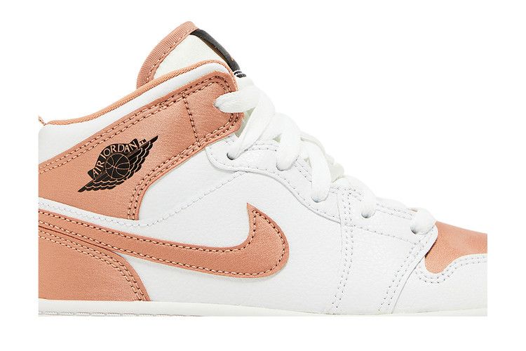 Кроссовки Air Jordan Air Jordan 1 Mid PS 'White Rose Gold', белый — фото 3