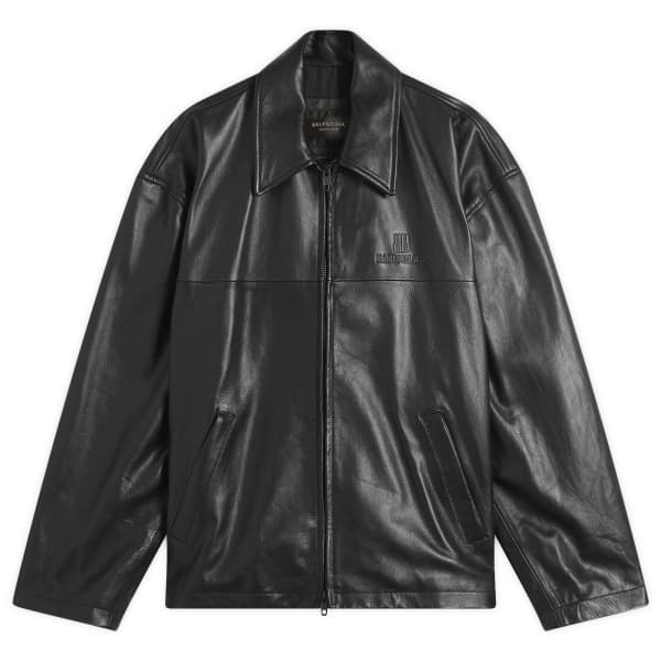 

Супермягкая кожаная куртка на молнии Balenciaga, черный