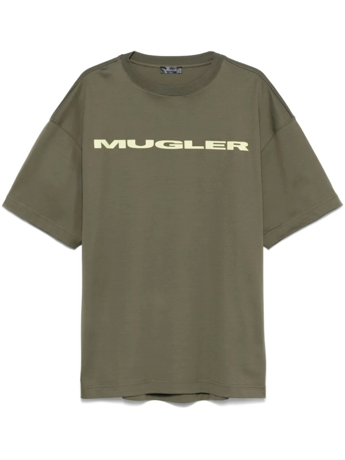 

Mugler футболка с логотипом, зеленый