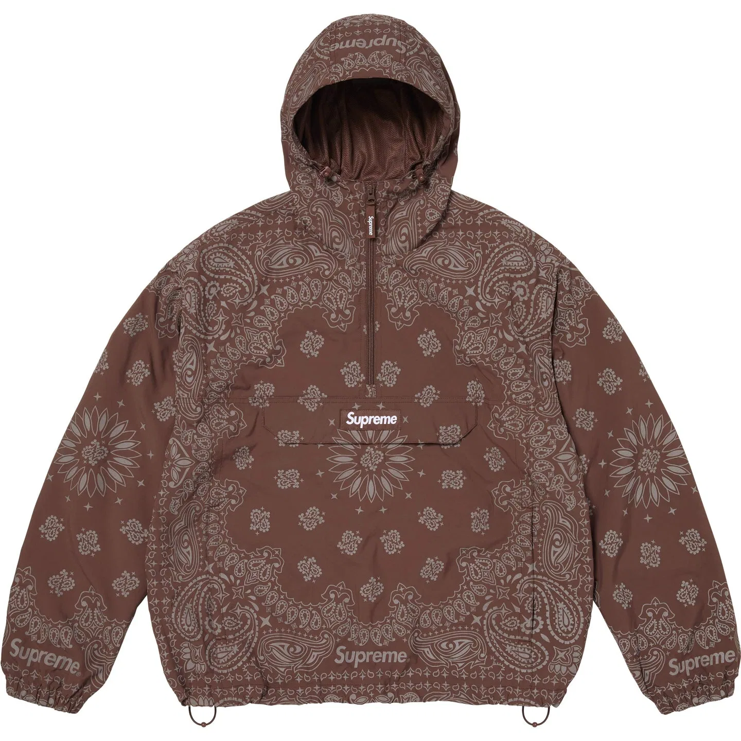 Куртка Supreme SS26 с капюшоном коричневая