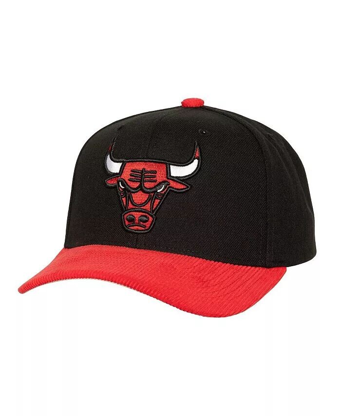 

Мужская черная состаренная вельветовая шапка Chicago Bulls Corduroy Pro Crown Adjustable Hat Mitchell & Ness