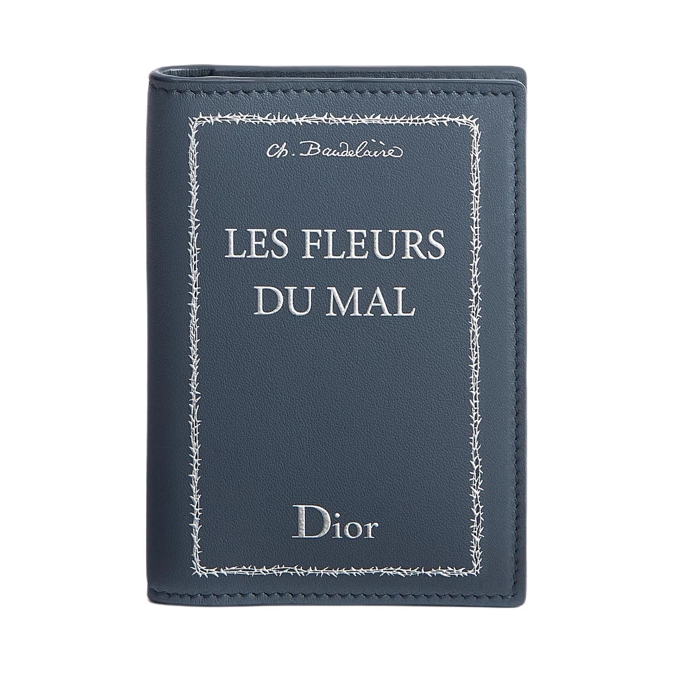 

DIOR Кардхолдер из коровьей кожи для мужчин Blue