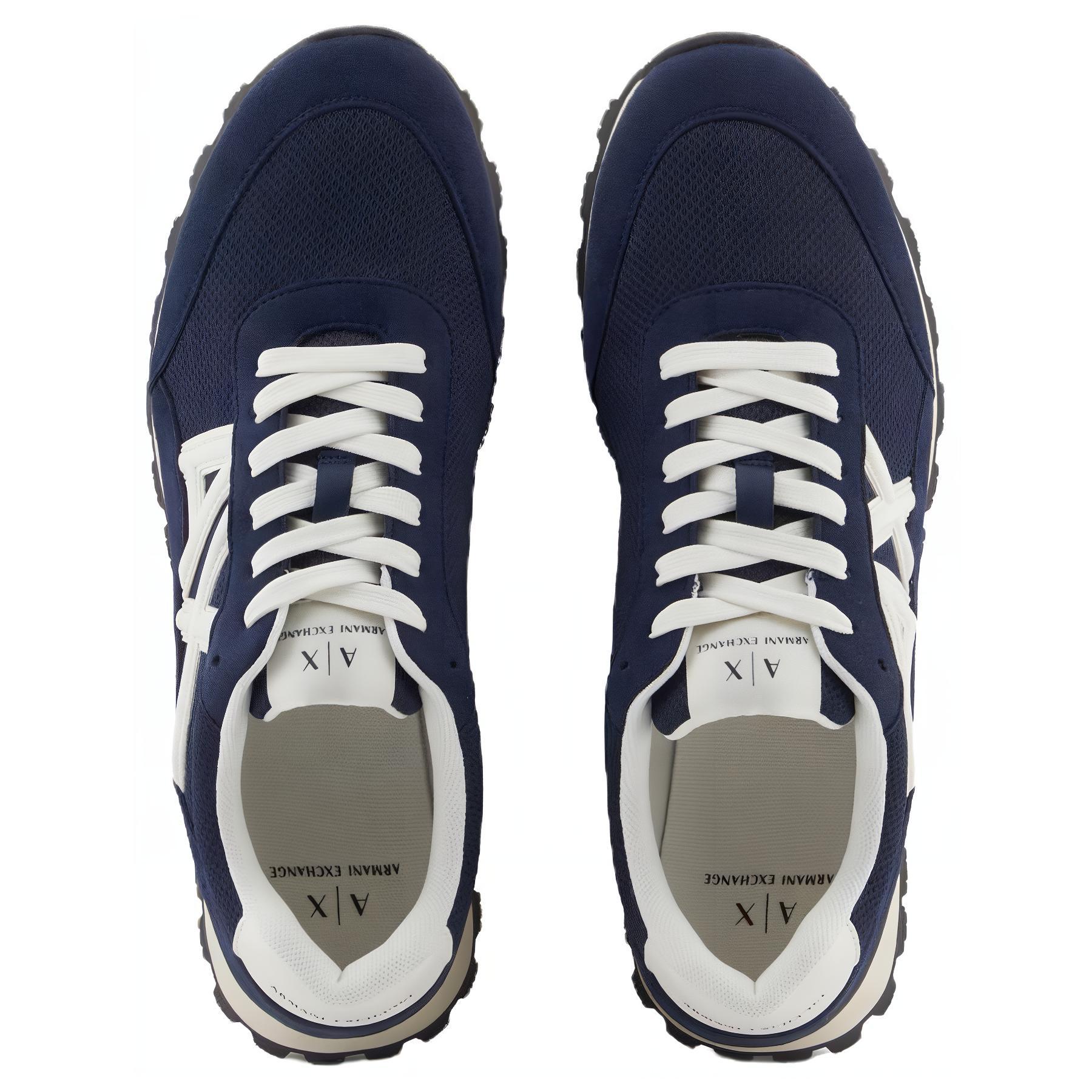 ARMANI EXCHANGE Кроссовки AE Low top Casual высотой 3,5 см мужские Marine Blue — фото 4