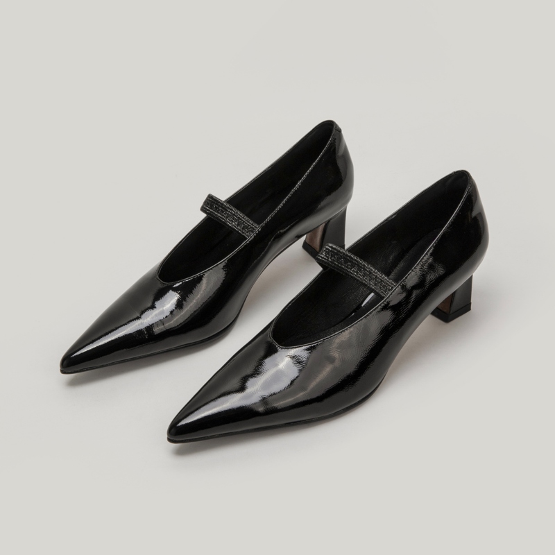 SHOEMAKER QUEEN Туфли Мэри Джейн на массивном каблуке женские молочно-белые, цвет Milk White — фото 4