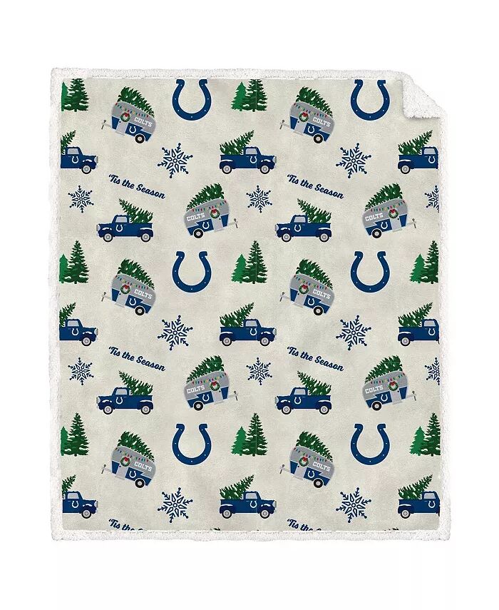 

Фланелевое флисовое одеяло Pegasus Indianapolis Colts Holiday Truck Повтор 50 x 60 дюймов Pegasus Home Fashions, мультиколор