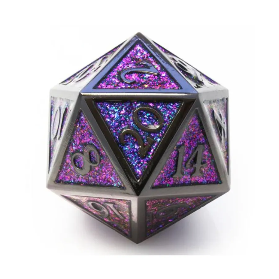 

Giant Metal d20 — Паслен (33 мм), Single Dice (Dark Elf Dice)