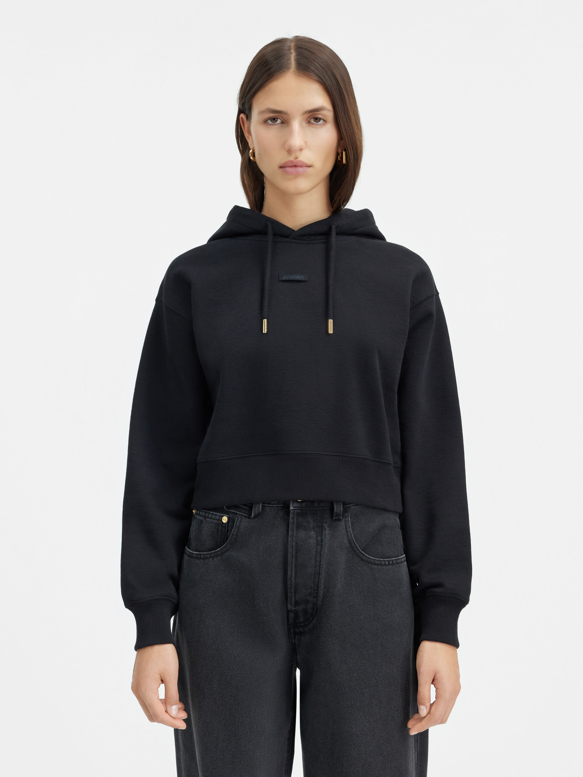 

Толстовка с капюшоном и логотипом Grosgrain JACQUEMUS The Gros Grain hoodie, черный