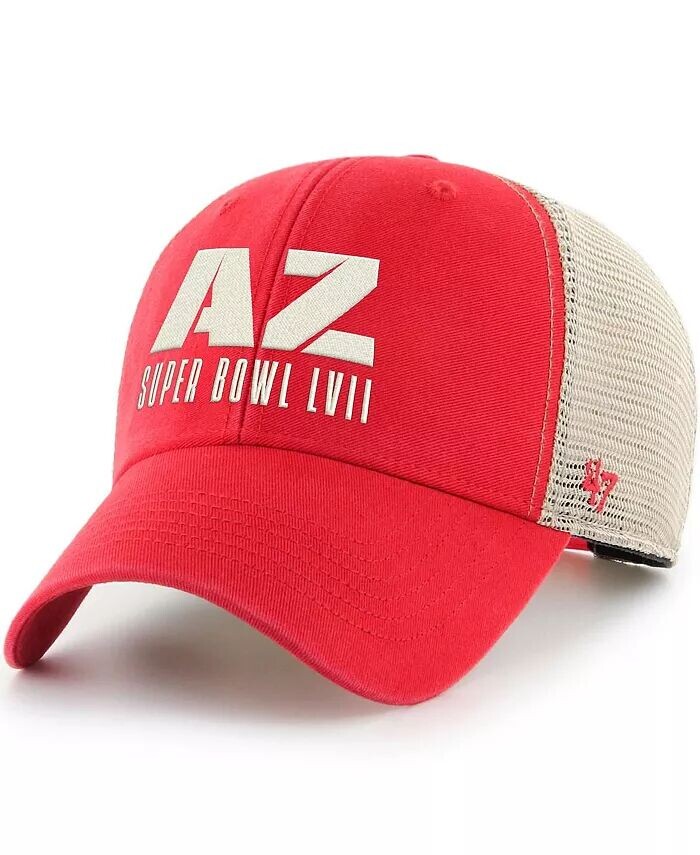 

Мужская красная натуральная бейсболка Snapback MVP Flagship Super Bowl LVII '47 Brand, красный