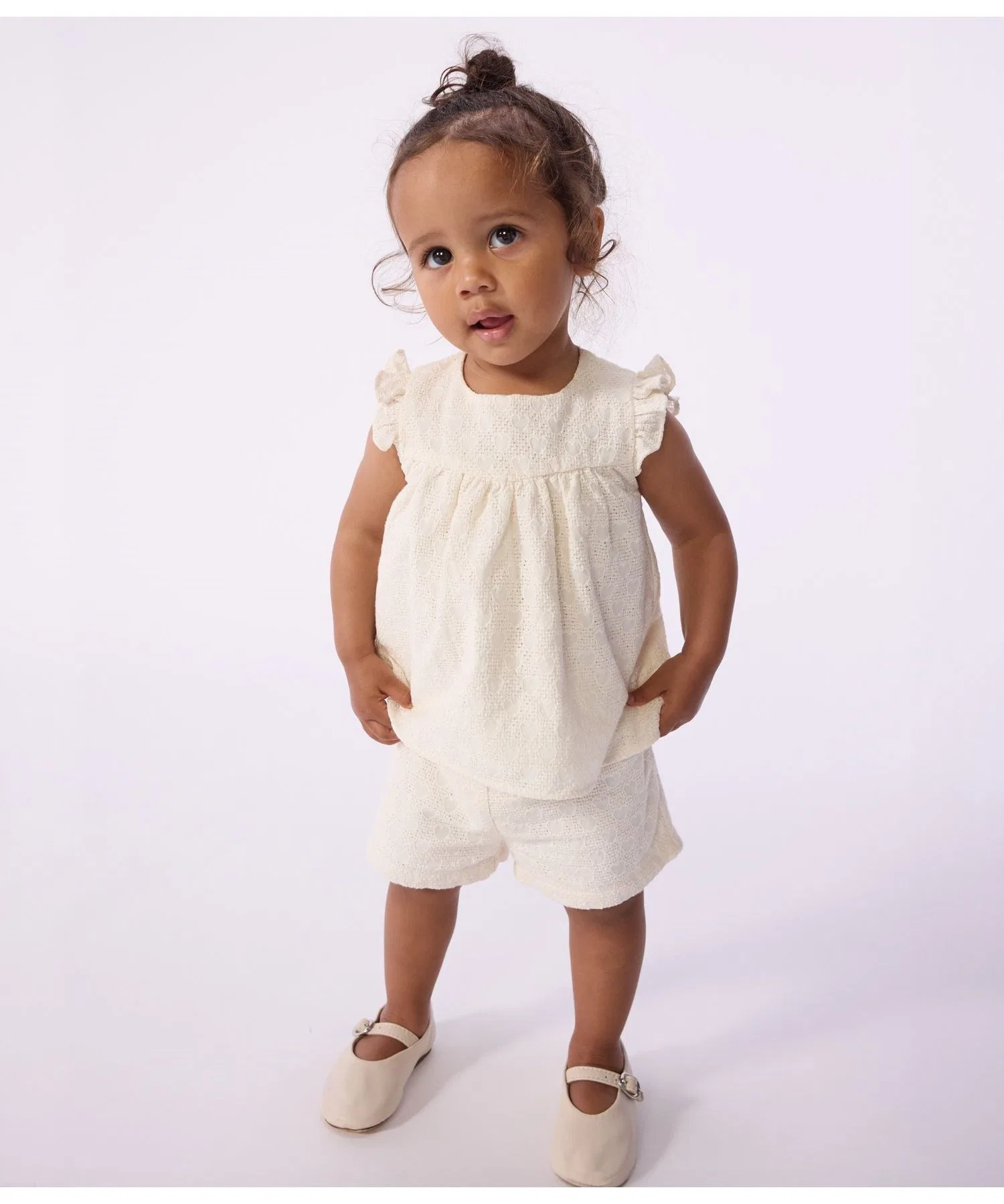 Детский комплект PETIT BATEAU из 2 предметов с вышивкой сердца