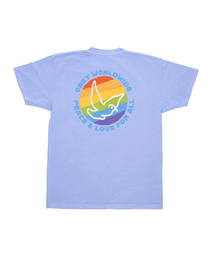 

Классическая мужская футболка с пигментированным изображением гортензии Obey, фиолетовый