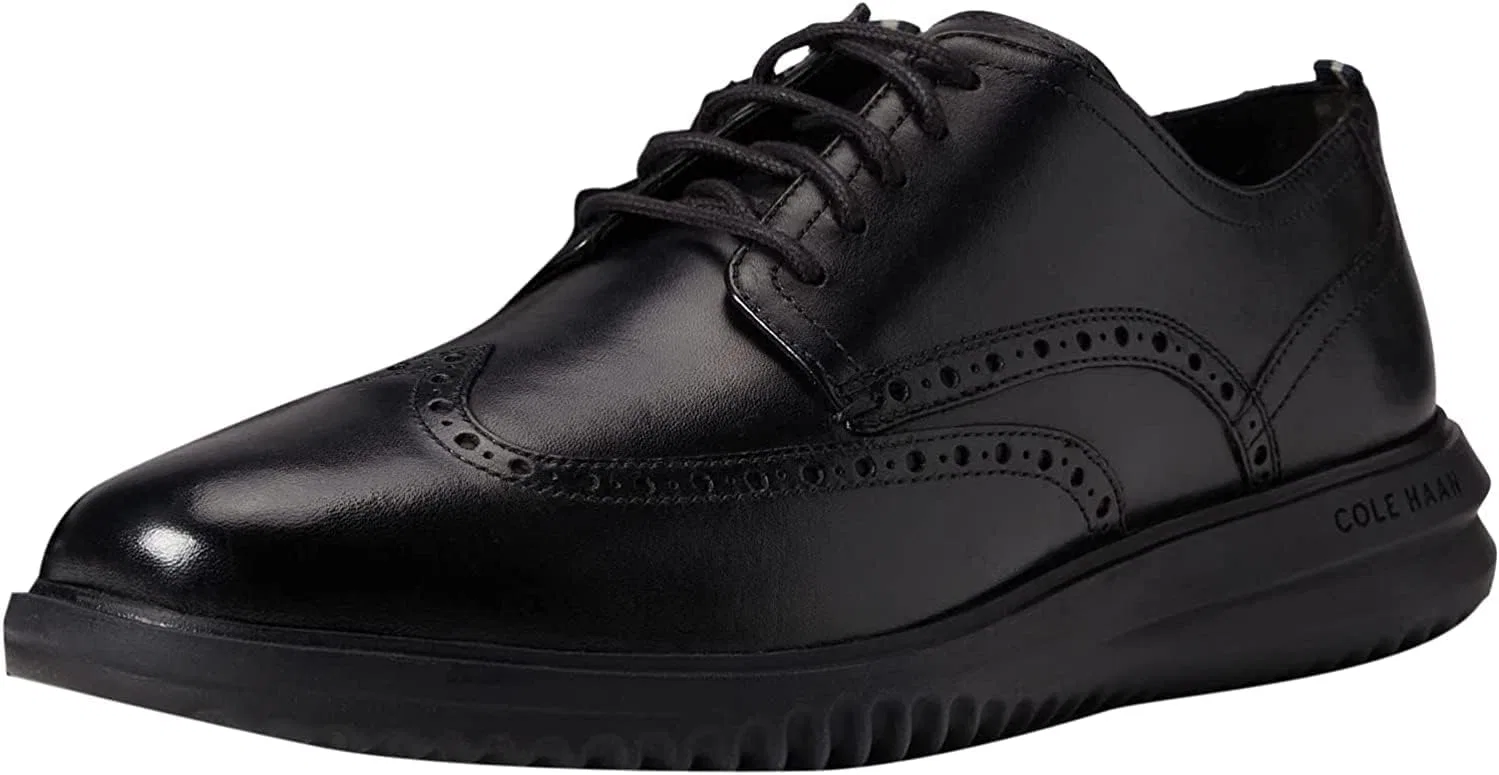 Мужские оксфорды Cole Haan Grand+ с перфорацией, Black Leather Black