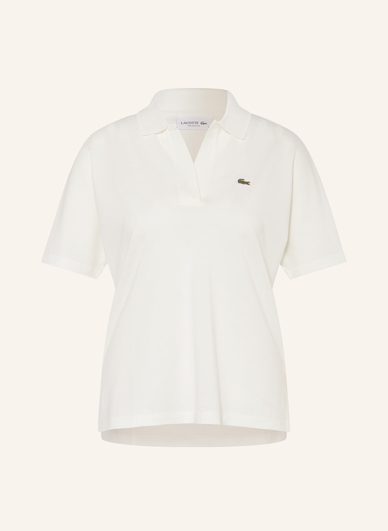 

Рубашка поло из пике Lacoste, экрю