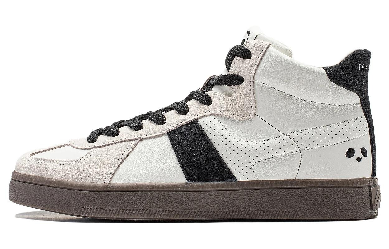 

Кроссовки LINING Yunchuan Skateboarding Shoes Women's High-top White, черный/белый