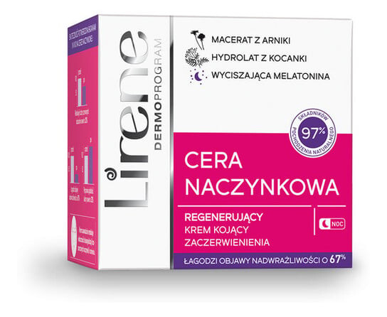 

Регенерирующий крем, успокаивающий покраснения на ночь, 50мл Lirene Capillary Skin
