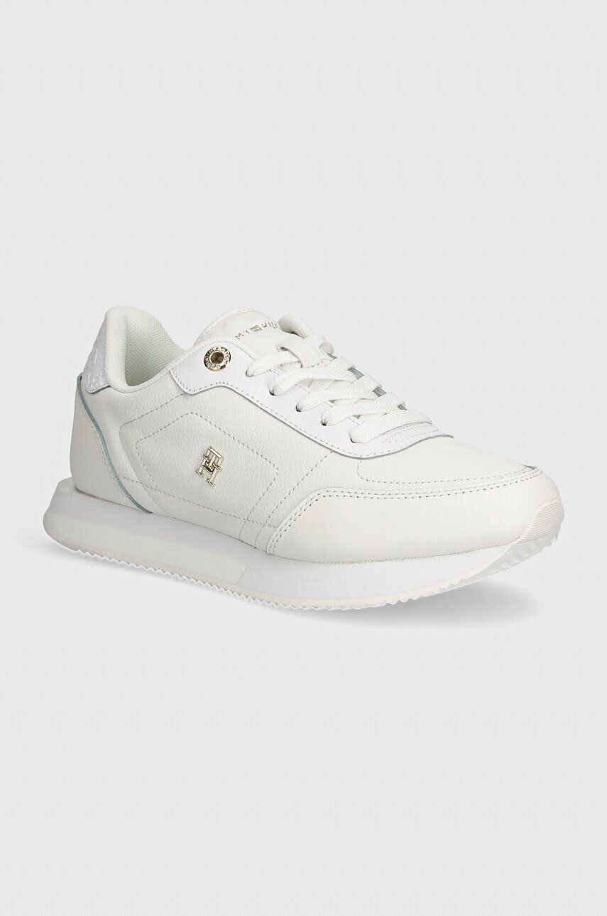 

Tommy Hilfiger кожаные кроссовки ELEVATED ESSENT RUNNER MONOGRAM, белый