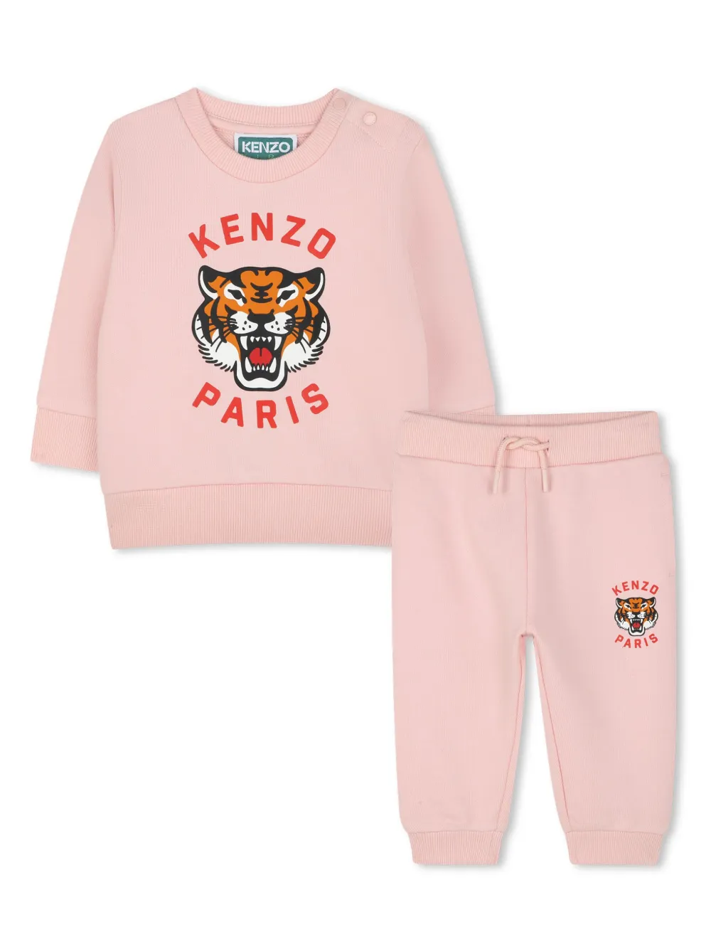 

Спортивный костюм с принтом Tiger Kenzo Kids, розовый