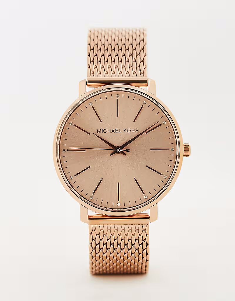

Часы Michael Kors MK4340 Pyper с сетчатым ремешком из розового золота