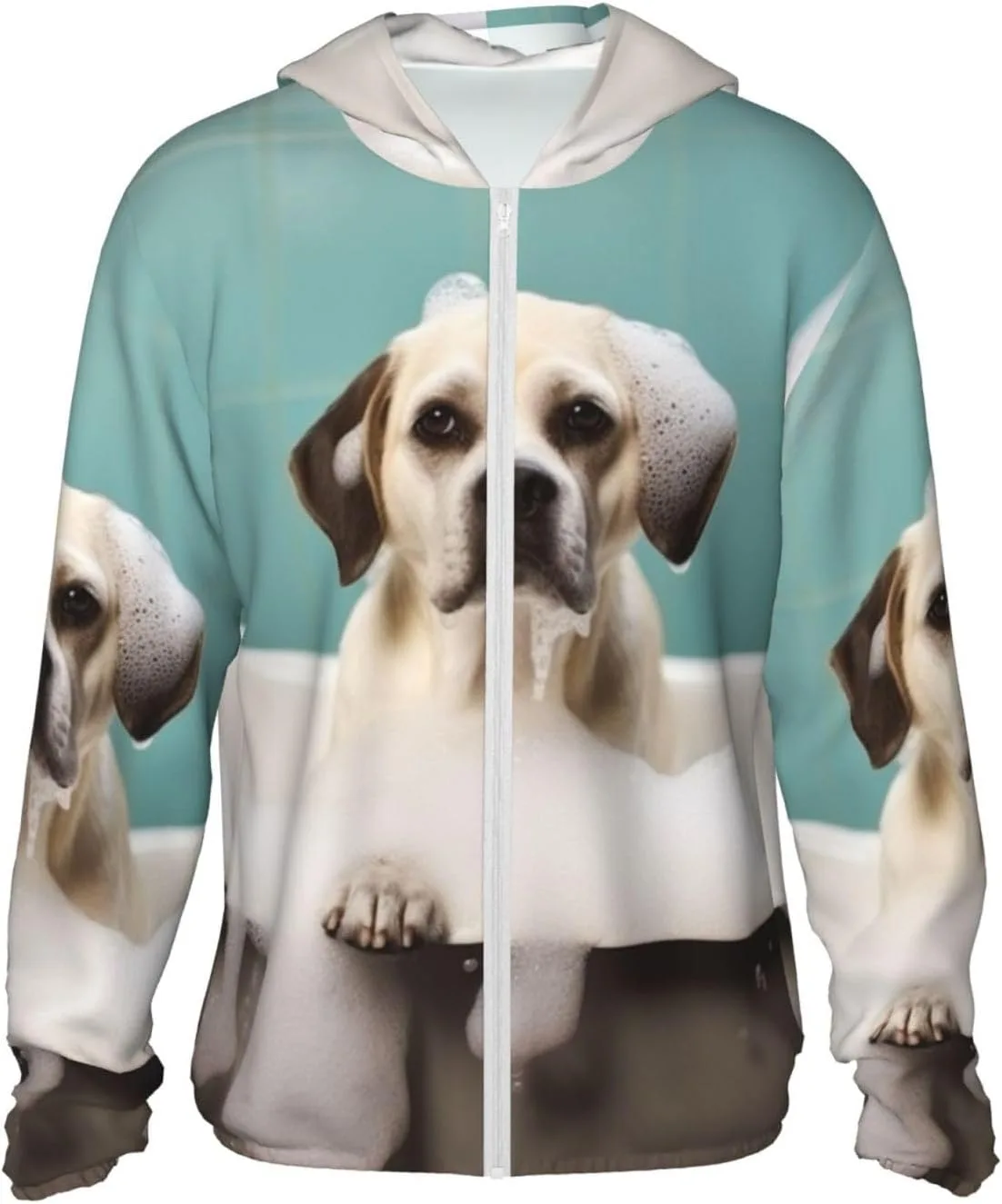 

Бат и собачья худи с защитой от солнца upf 50+ на молнии, с длинными рукавами и карманом BTCOWZRV