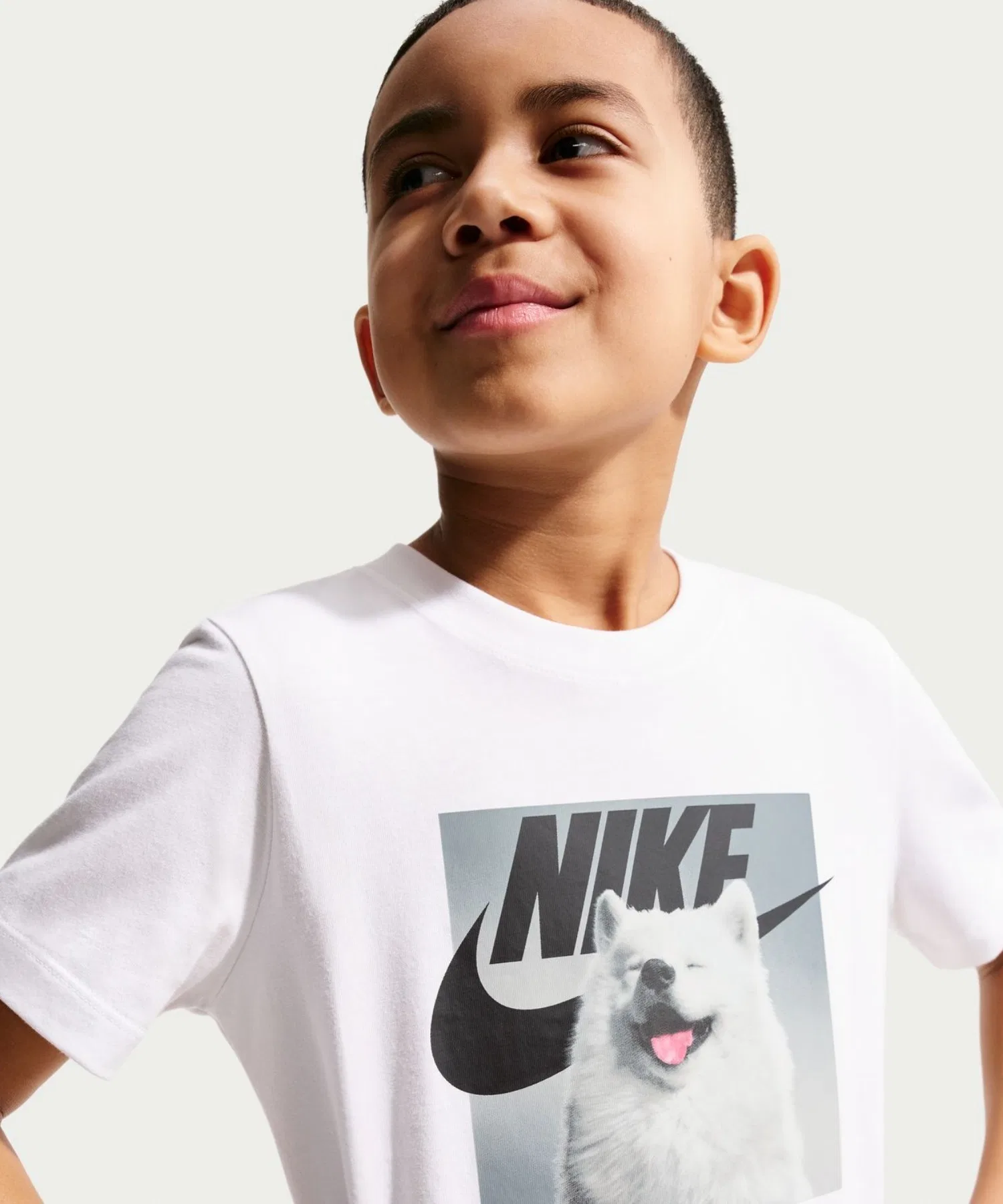 Детская футболка NIKE YTH NSW с фотопринтом, белая — фото 3