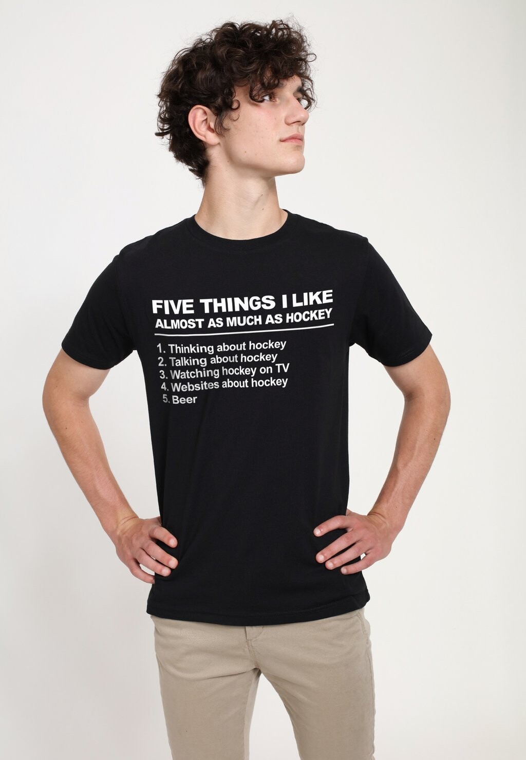 

Футболка с принтом DUKE SONS FIVE THINGS HOCKEY Henry Tiger, черный