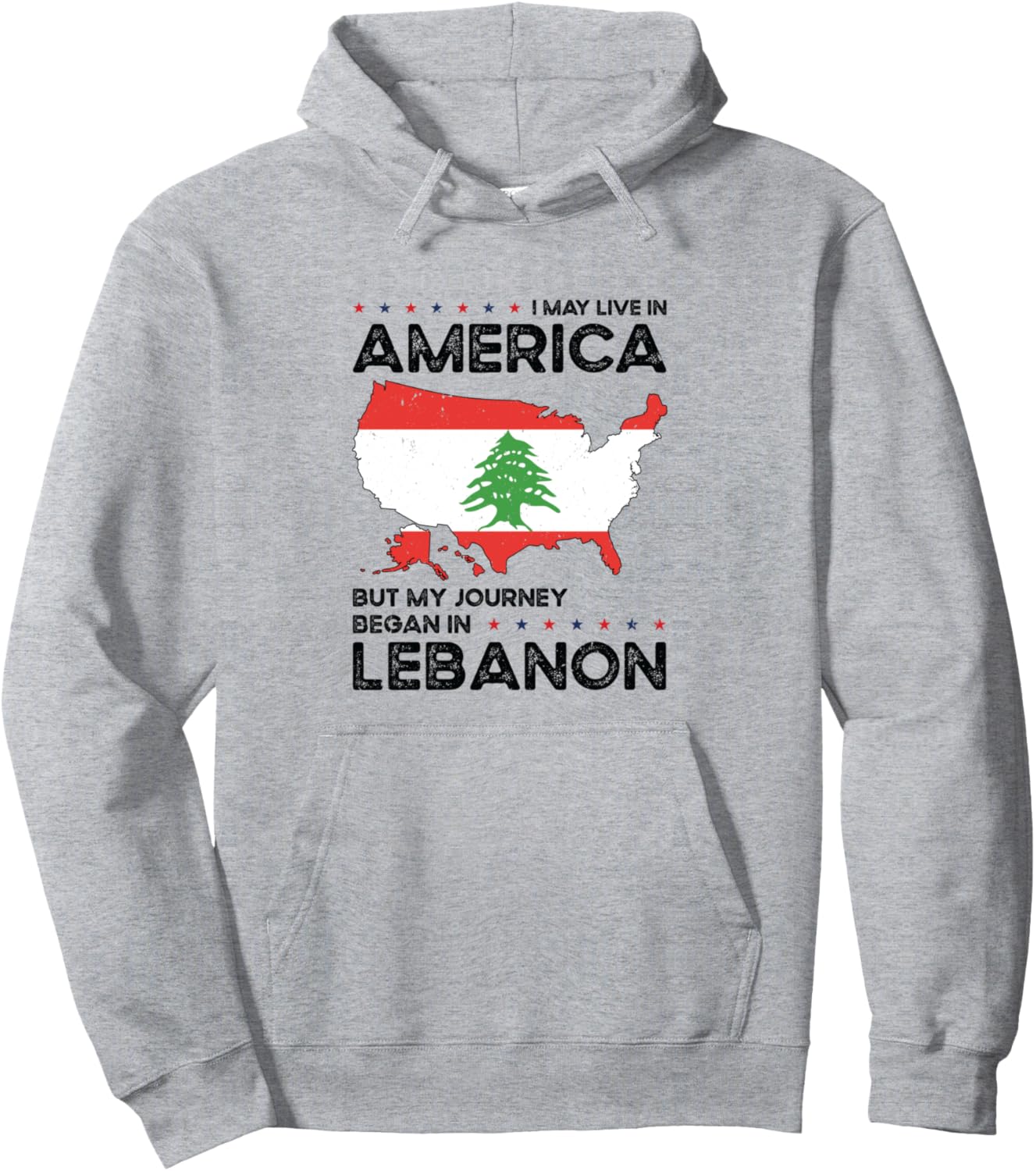 

Ливанско-американский патриот, выросший в Америке. Толстовка с изображением ливанско-американского флага May Live In America My Journey Began In Lebanon, серый