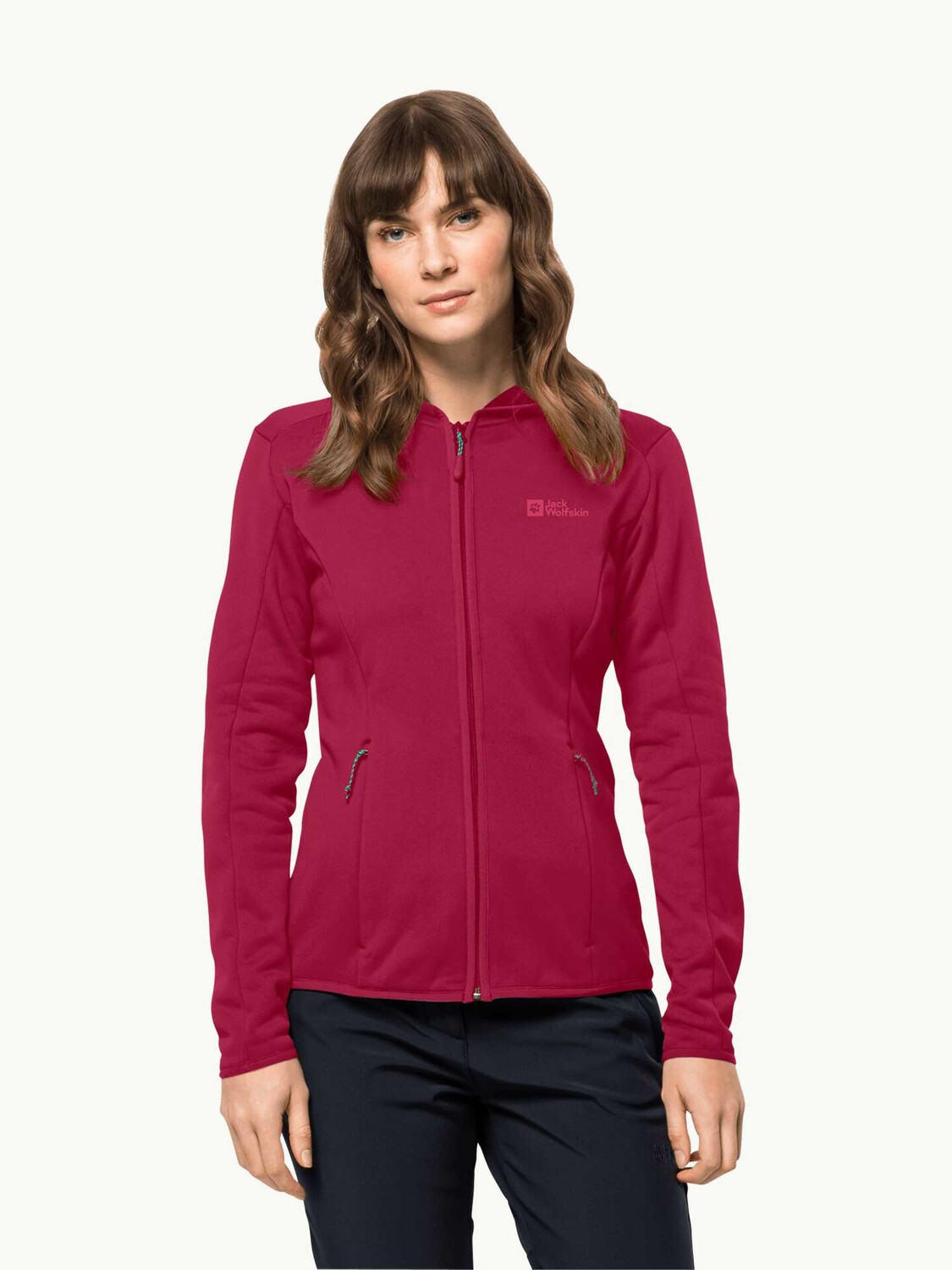 

Куртка Jack Wolfskin BAISELBERG HOODED FZ W, фиолетовый