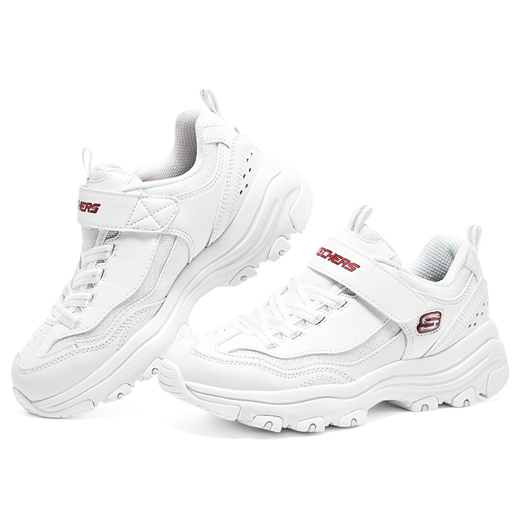 Кроссовки Shock Absorbers Abrasion Resistant Slip Resistant Low top Kids Lifestyle Shoes Teenagers Skechers, белый — фото 4