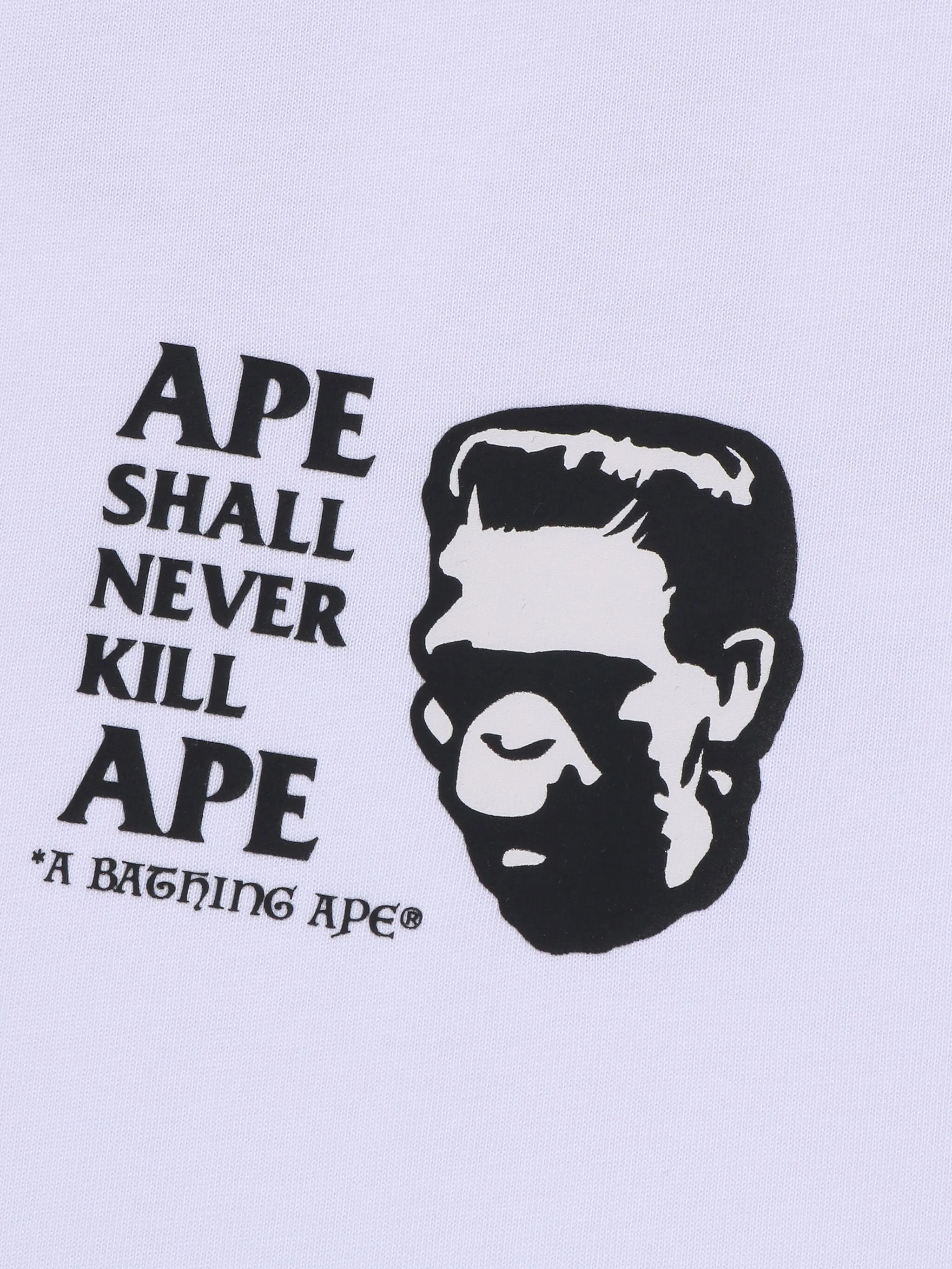 Футболка Frankenstein Bape A Bathing Ape, белый — фото 3