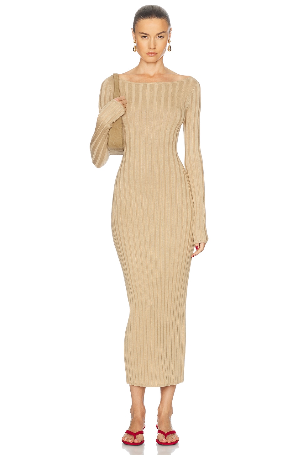 

Платье Midi Knit от Marianna Kayce L'Academie, Camel