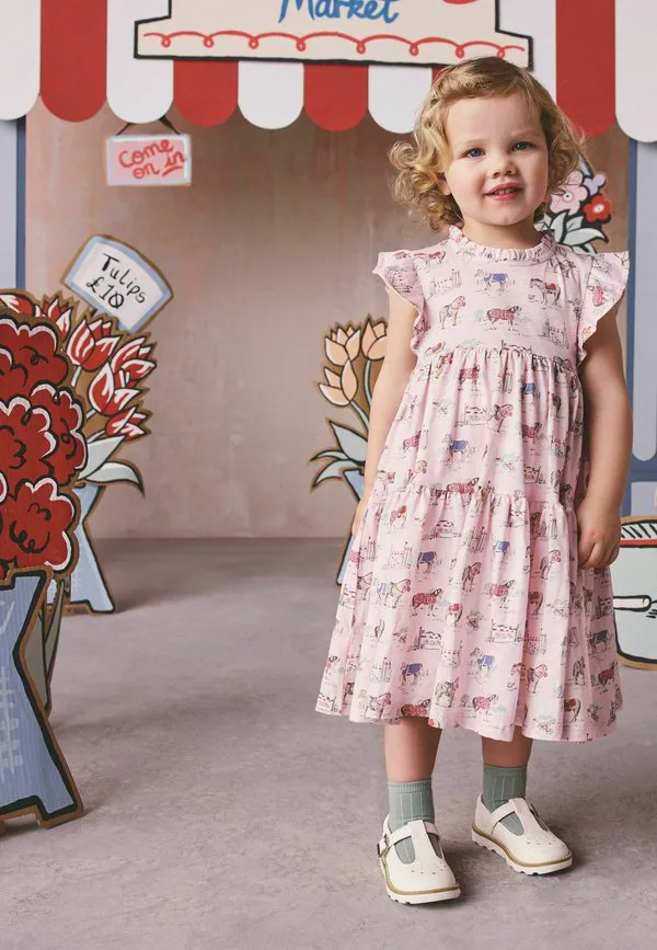 Платье-Футляр cath kidston из многослойного трикотажа стандартного кроя Next, Pink — фото 4