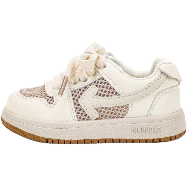 

Нескользящие, износостойкие, дышащие, низкие детские кроссовки для повседневной носки. QINUOSHU, бежевый