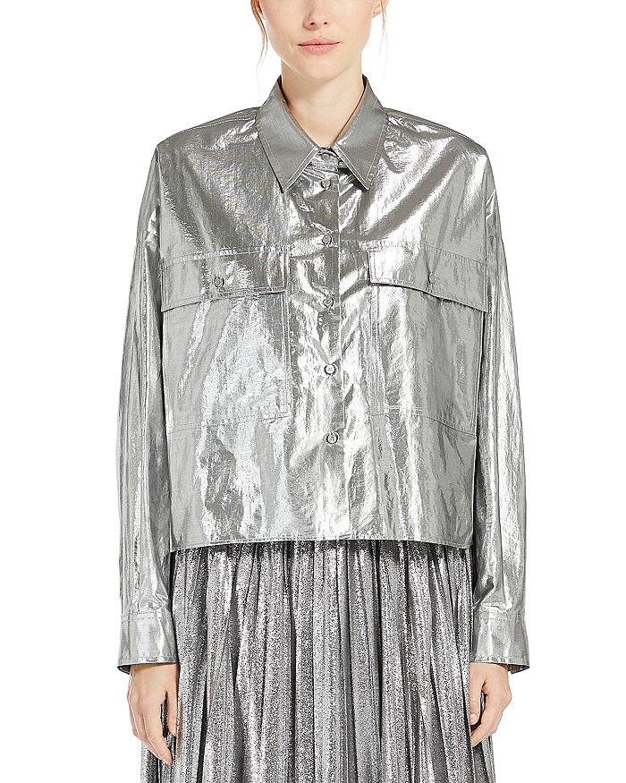 

Рубашка Альдено Weekend Max Mara, серебряный