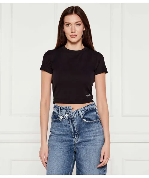 

Базовая футболка Cropped fit Guess Jeans, черный