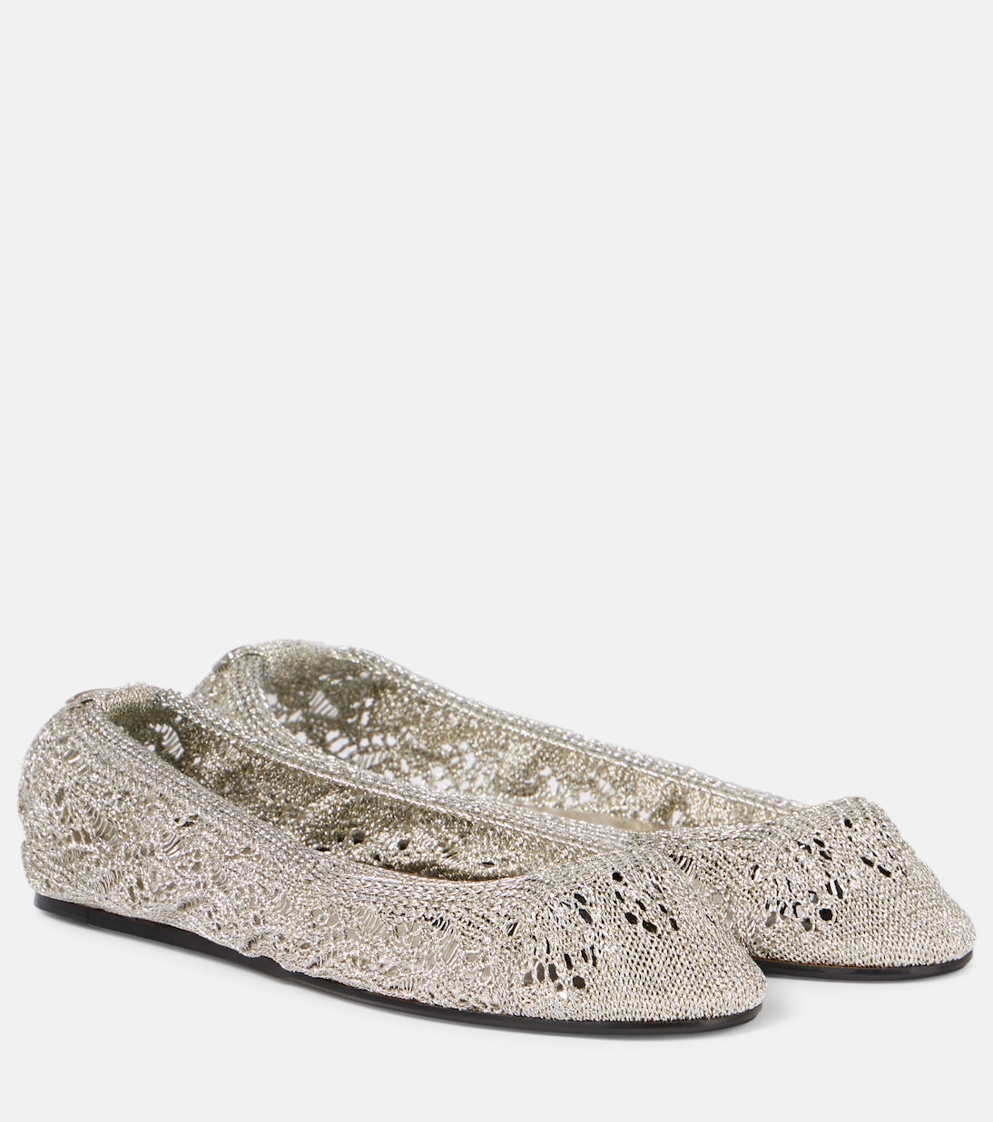 Балетки Belna крючком Isabel Marant, серебряный