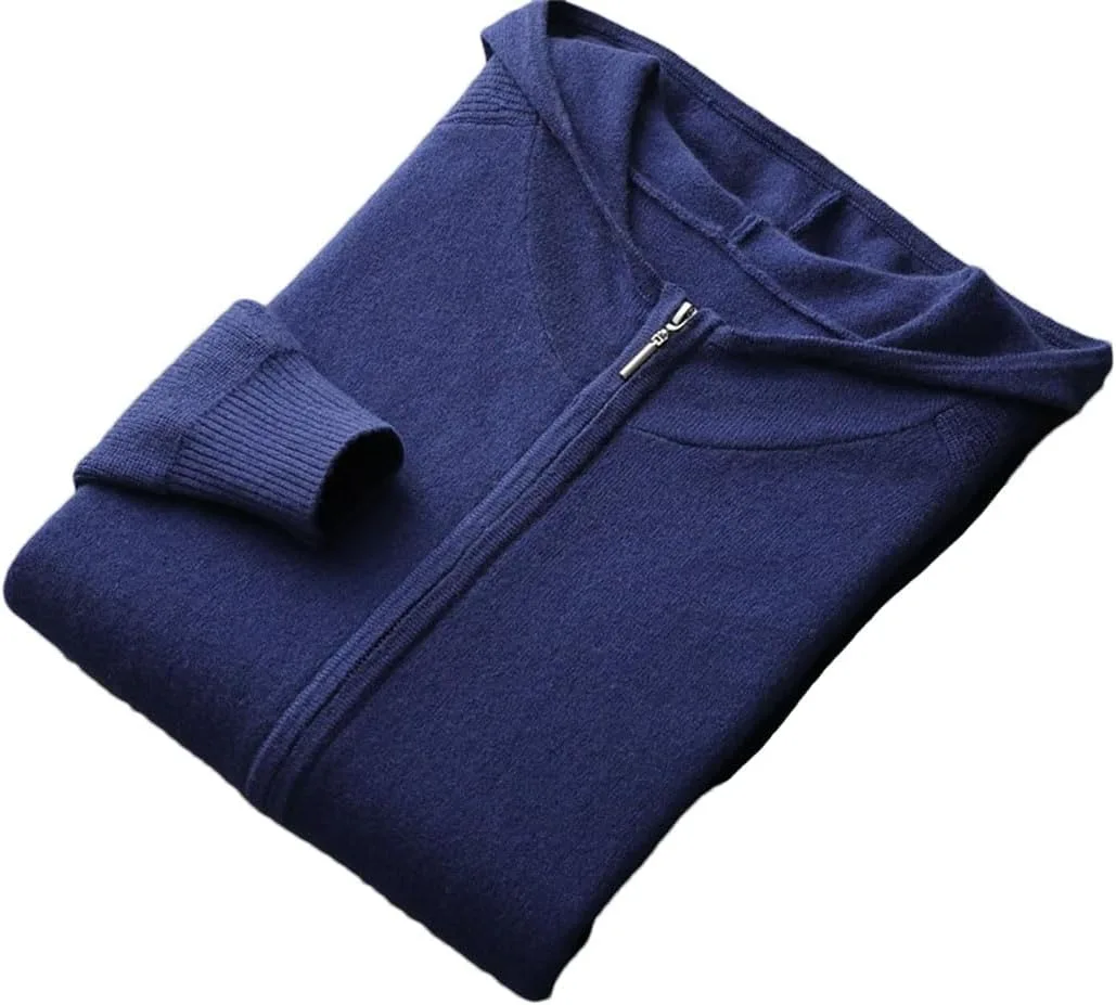 

Мужской кашемировый костюм с капюшоном и молнией