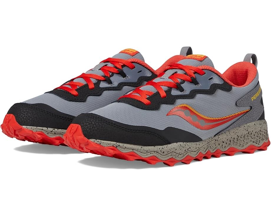 

Кроссовки Saucony Kids Peregrine Shield KDZ Sneakers, цвет Grey/Red/Yellow