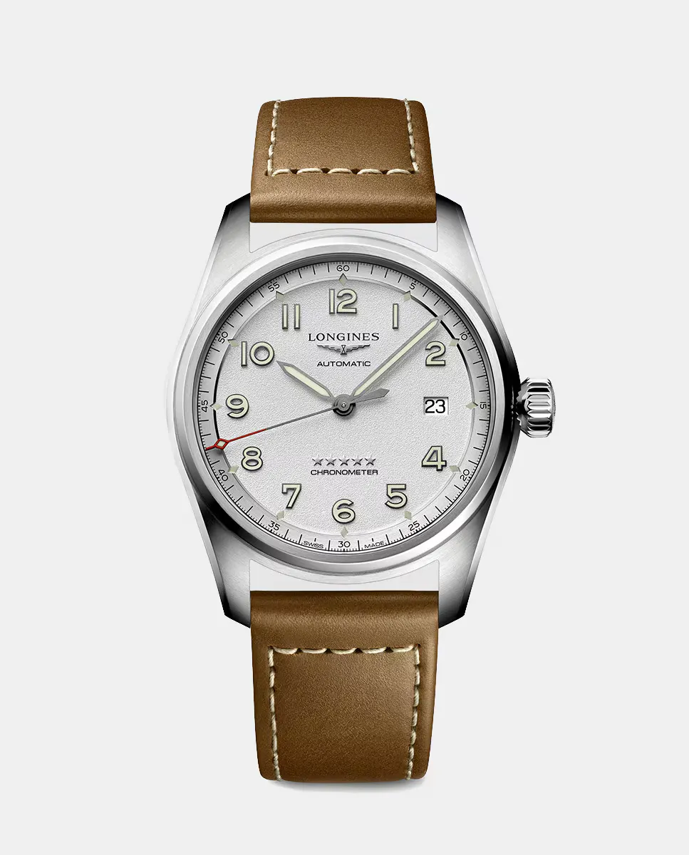 

Longines Spirit L38104732 Автоматические коричневые кожаные мужские часы, светло-коричневый