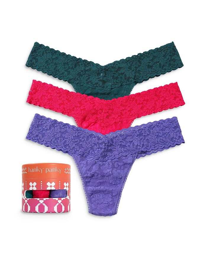 

Стринги Hanky ​​Panky Signature из эластичного кружева с низкой посадкой, набор из 3 шт Hanky Panky, коричневый