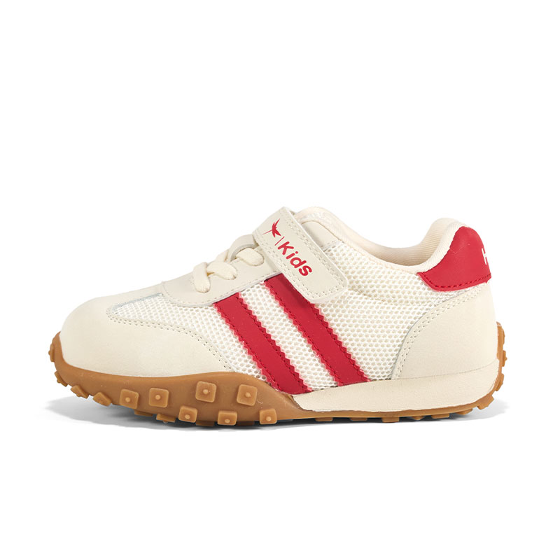 

Нескользящие, износостойкие низкие детские беговые кроссовки Red Dragonfly, бежевый/красный