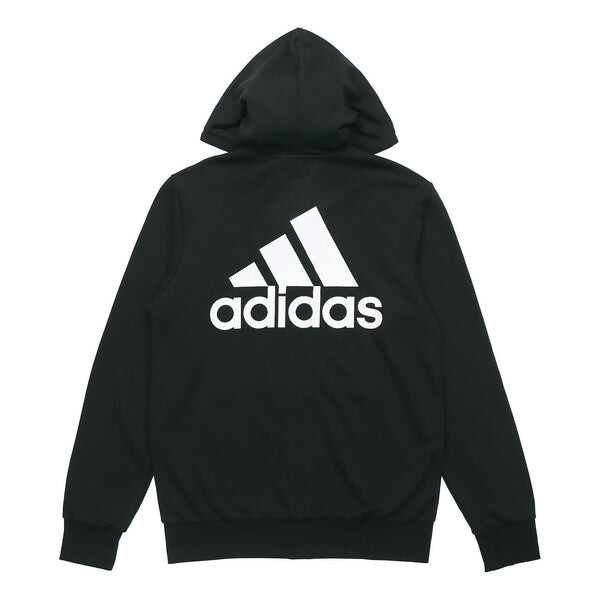 

Куртка logo hooded zipper athleisure casual sports knit jacket black Adidas, черный
